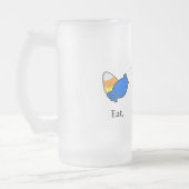 -飲み物食べて下さい及び恐いがあって下さい フロストグラスビールジョッキ (左)