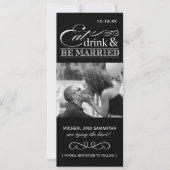 、飲み物食べて下さい及び結婚したが-写真の保存日付あって下さい セーブザデート (正面)