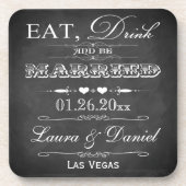 、飲み物食べて下さい及び結婚したな結婚式のコースターが置きます(6)をあって下さい コースター (正面)