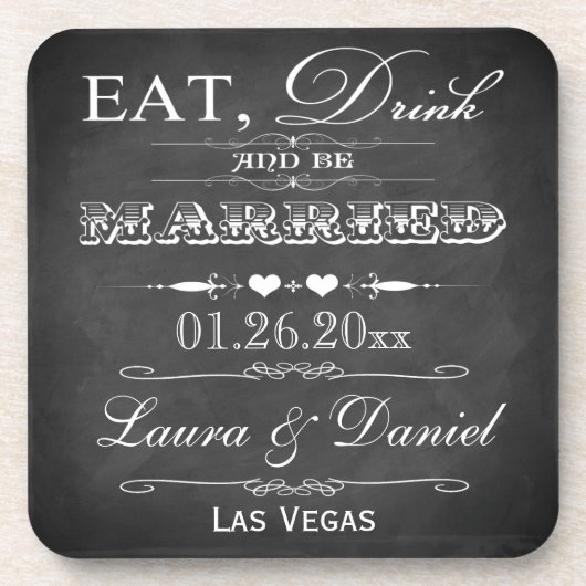 、飲み物食べて下さい及び結婚したな結婚式のコースターが置きます(6)をあって下さい コースター (正面)