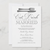 、飲み物食べて下さい及び結婚したな|の結婚式招待状があって下さい 招待状 (正面)