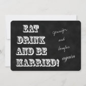 飲み物食べと再び行わ結婚したせる 招待状 (正面)