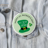 、飲み物食べ、アイルランドの幸せな日があって下さい 缶バッジ (インサイチュ)