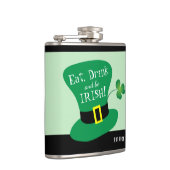 、飲み物食べ、アイルランドの|のシャムロックがあって下さい フラスク (右)
