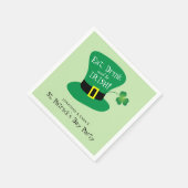 、飲み物食べ、アイルランド人のセントパトリックの日のパーティーがあって下さい スタンダードカクテルナプキン (角)