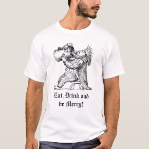 、飲み物食べ、メリーがあって下さい! Tシャツ