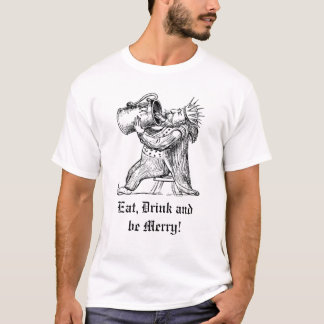 、飲み物食べ、メリーがあって下さい! Tシャツ