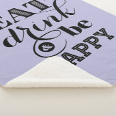 、飲み物食べ、幸せがあって下さい シェルパブランケット (3/4)