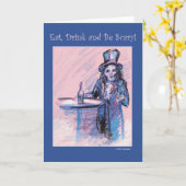 、飲み物食べ、恐いがあって下さい カード (黄色い花)