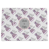 、飲み物食べ、結婚したで大きいパーソナライズがあって下さい ラージペーパーバッグ (正面)