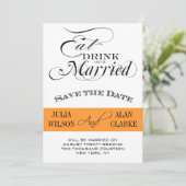 、飲み物食べ、結婚したな保存が日付のオレンジあって下さい セーブザデート (スタンド正面)