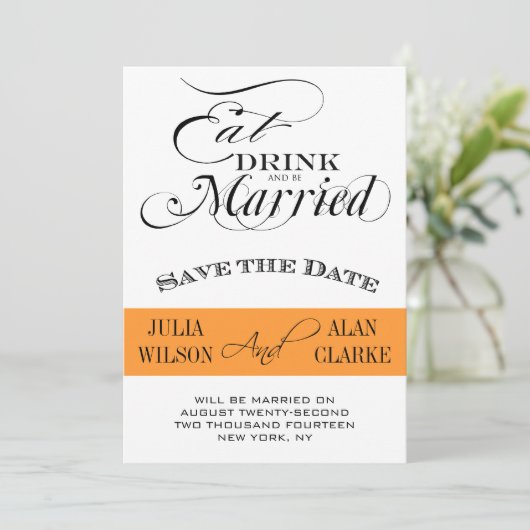 、飲み物食べ、結婚したな保存が日付のオレンジあって下さい セーブザデート (スタンド正面)