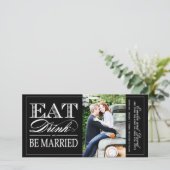 、飲み物食べ、結婚したな保存が日付の招待あって下さい セーブザデート (スタンド正面)