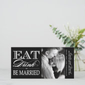 、飲み物食べ、結婚したな保存が日付の招待あって下さい セーブザデート (スタンド正面)