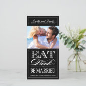 、飲み物食べ、結婚したな保存が日付の招待あって下さい セーブザデート (スタンド正面)