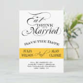 、飲み物食べ、結婚したな保存が日付の黄色あって下さい セーブザデート (スタンド正面)