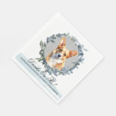 飲み物！コルギドッグペット結婚ズ スタンダードランチョンナプキン (角)