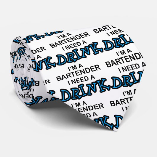 飲み物-バーテンダー--を必要として下さい ネクタイ (ロール)