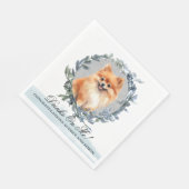 飲み物！ポメラニア犬結婚犬のペット スタンダードランチョンナプキン (角)