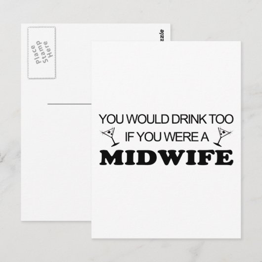 飲み物 – 助産師 ポストカード (正面/裏面)