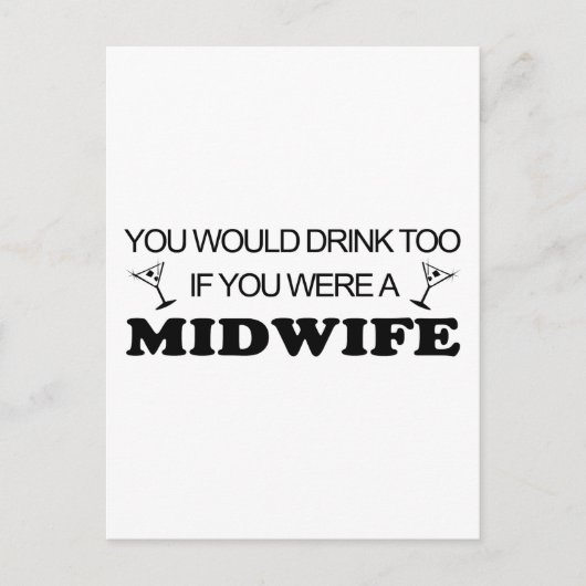 飲み物 – 助産師 ポストカード (正面)