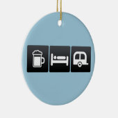 飲み物、睡眠およびキャンピングカー セラミックオーナメント (右)
