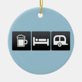 飲み物、睡眠およびキャンピングカー セラミックオーナメント (正面)