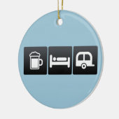 飲み物、睡眠およびキャンピングカー セラミックオーナメント (左)