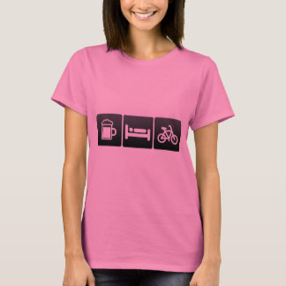 飲み物、睡眠および回転のクラス Tシャツ