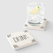 飲み物-石コースター ストーンコースター (横)