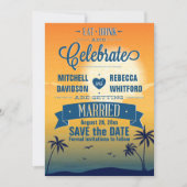 飲み物nを日付祝います夏の日没の保存を食べて下さい セーブザデート (正面)