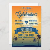 飲み物nを日付祝います夏の日没の保存を食べて下さい セーブザデート (正面/裏面)