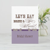 、飲み物n結婚しますブライダルシャワーの招待状を食べて下さい 招待状 (スタンド正面)