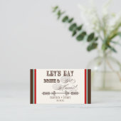 、飲み物n結婚します護衛のテーブル数カードを食べて下さい プレイスカード (スタンド正面)