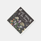 飲み食べと怖いハロウィーンの赤ちゃんシャワー スタンダードカクテルナプキン (角)