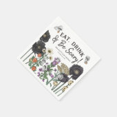 飲み食べと怖いハロウィーンの赤ちゃんシャワー スタンダードカクテルナプキン (角)