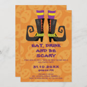 飲み食べと怖いハロウィーンブロックパーティー 招待状 (正面/裏面)
