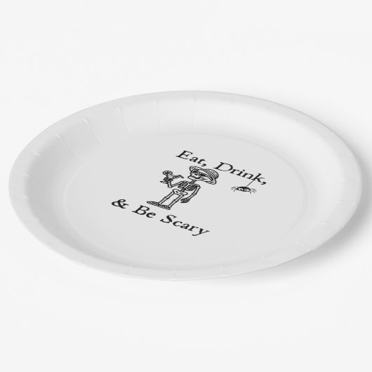 飲み食べと怖いハロウィーン美学スタイル ペーパープレート (アングル)