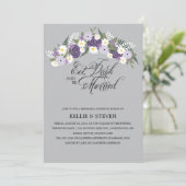 飲み食べ物とビー結婚したフローラリース 招待状 (スタンド正面)