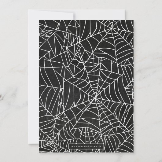 飲み食べ物と恐ろしいハローウィンパーティ招待状 招待状 (裏面)