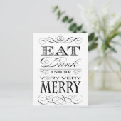 飲み食べ物と非常に非常にメリーデザイン シーズンポストカード (スタンド正面)