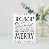 飲み食べ物と非常に非常にメリーデザイン シーズンポストカード (スタンド正面)