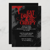 飲み食べ物を飲み不気味に 招待状 (正面/裏面)