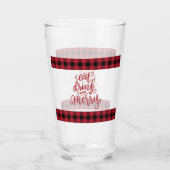 飲み食べ物&ビーレッメリード&ブラックバッファロープレイド タンブラーグラス (裏面)