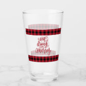 飲み食べ物&ビーレッメリード&ブラックバッファロープレイド タンブラーグラス (正面)