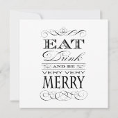 飲み食べ酒をしてとてもデザインになエレガントる 招待状 (裏面)