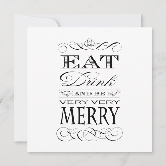 飲み食べ酒をしてとてもデザインになエレガントる 招待状 (裏面)