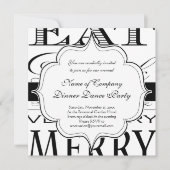 飲み食べ酒をしてとてもデザインになエレガントる 招待状 (正面)