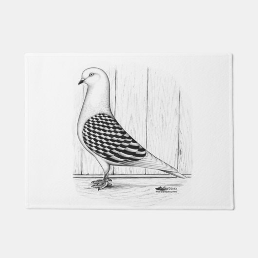 飲み飲み式のハト ドアマット (正面)