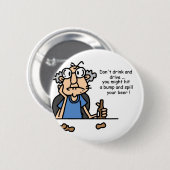 飲み、運転のGus 缶バッジ (正面&裏面)